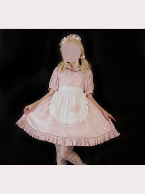 Sweet Afternoon Tea Lolita Dress OP + Apron Set by Souffle Song (SS1052)